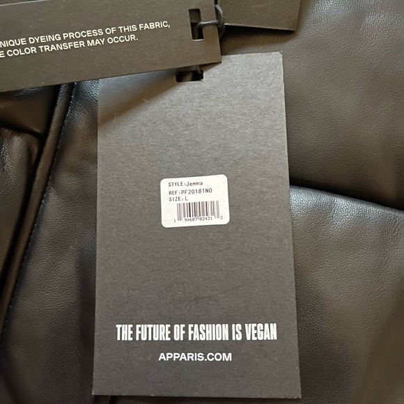 NWT Apparis Jemma Puffer Jacket in Noir Size Large - Picture 11 of 16